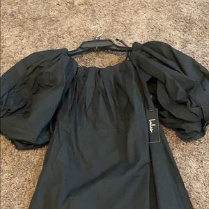 Black dress brand new puffy dress
